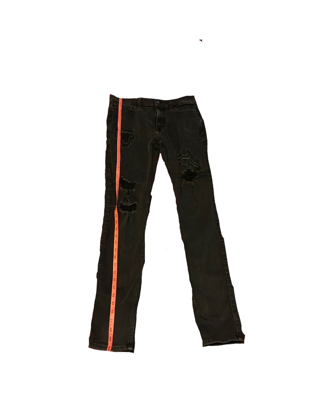 Hollister Women’s Black Ripped Stacked Skinny Jeans 32x30